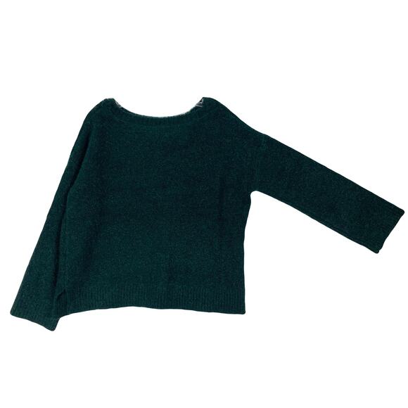 NWT ASOS Sweater 6 Emerald-Green Wool-Blend Oversized Boucle-Knit Long-Sleeve - Picture 3 of 10
